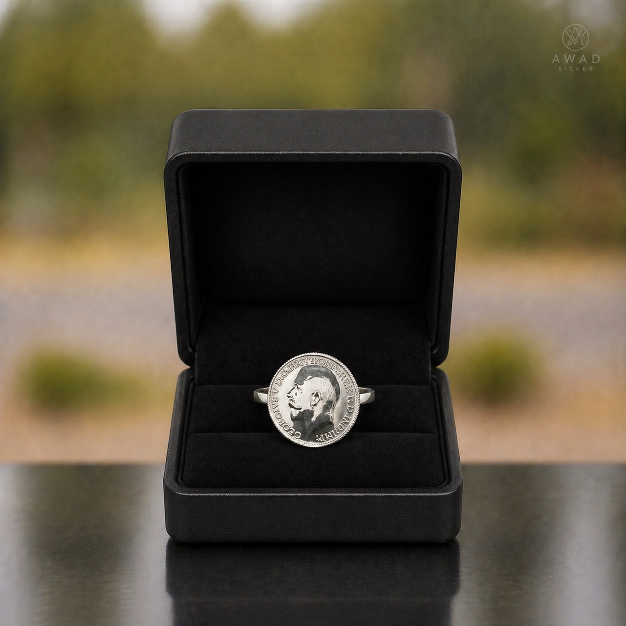 pound ring - AWAD SILVER JEWELLERY TRADING LLC