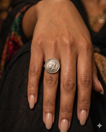 pound ring - AWAD SILVER JEWELLERY TRADING LLC